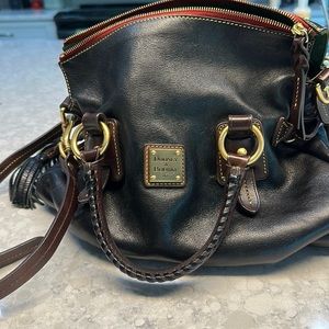 Dooney & Bourke Black and Gold Shoulder Bag